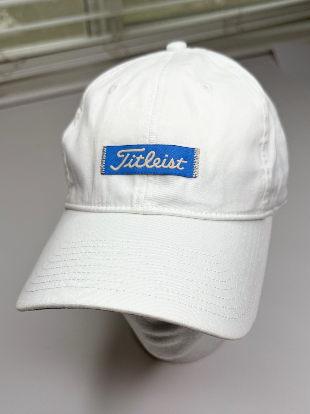 Titleist White Baseball Cap with Blue Patch Logo